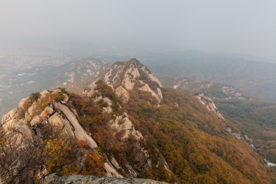 中国辽宁丹东秋季凤凰山的景色