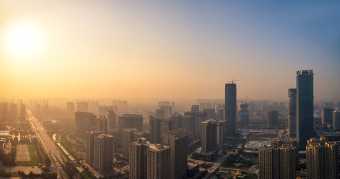 陕西西安城市天际线