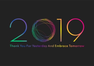 2019新年数字矢量素材