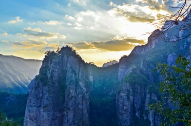 雁荡山之晚霞