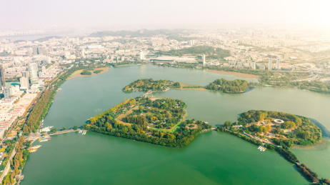 南京玄武湖航拍