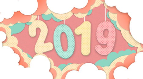 2019甜果色剪纸卡通