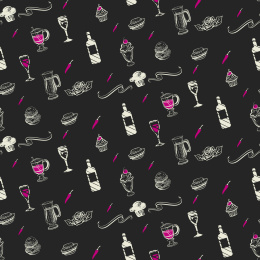 食物与饮品无缝背景设计