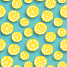 香吉士切片无缝花纹背景