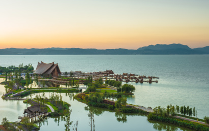 云南昆明滇池湿地风光