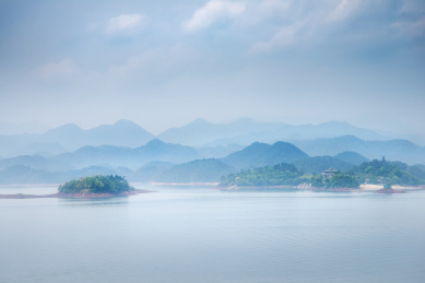 浙江省杭州市淳安县千岛湖风景区通透景观