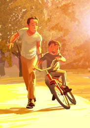 学自行车的父与子