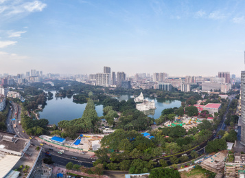 广州城市风光，流花湖公园