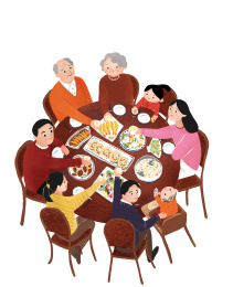 中国家庭春节团圆饭