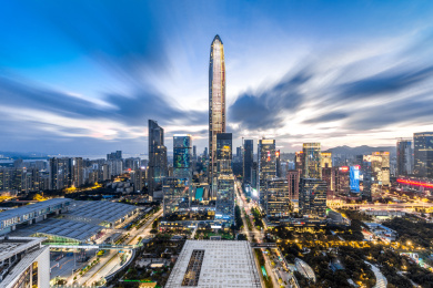 深圳福田区CBD金融区繁华夜景