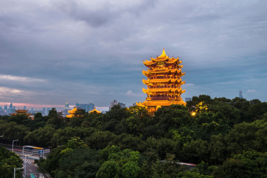 武汉5A级地标景点黄鹤楼景观