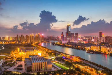 武汉长江广场城市风光