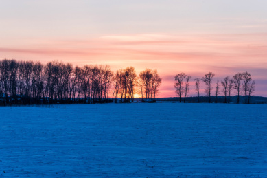 黑龙江的日落