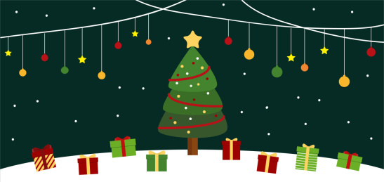 圣诞扁平风格海报插画