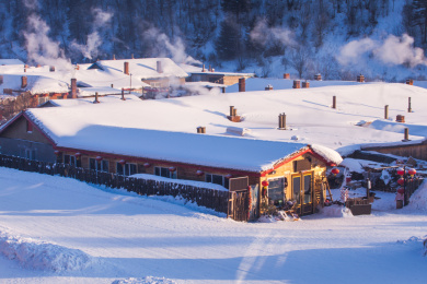 中国黑龙江雪乡自然风光