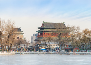 北京钟鼓楼冬季风光
