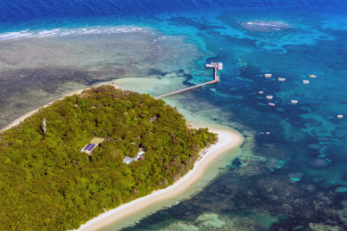 空中看凯恩斯的绿岛