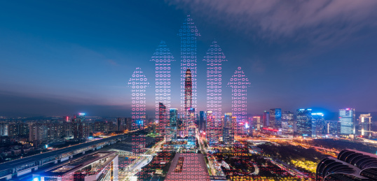 深圳城市风光和金融经济概念