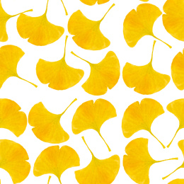 水彩银杏叶无缝背景底纹