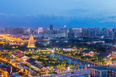西安大雁塔夜景