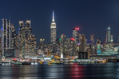 纽约曼哈顿城市夜景