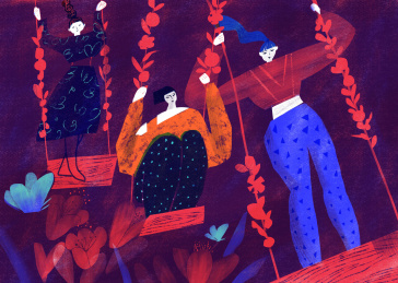 荡秋千的女孩们