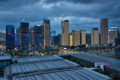 贵阳贵州金融城城市风光夜景