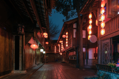 成都锦里夜景