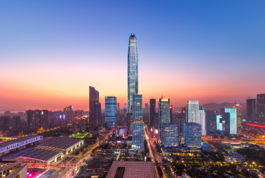 深圳福田CBD金融区天际线