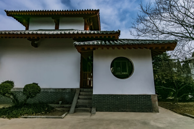 河南省濮阳市戚城历史陈列馆园林古建筑 