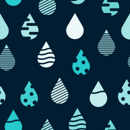 多彩镂空水滴 无缝图案