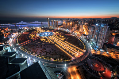 大连星海广场夜景