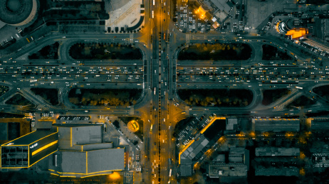 航拍俯瞰立交桥