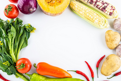 新鲜的蔬菜瓜果食材/素食主义概念海报