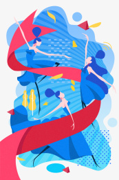 蓝色芭蕾舞女孩