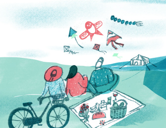 春季踏青郊游的人们