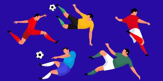 足球 世界杯 人物 插画