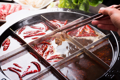 吃火锅九宫格火锅