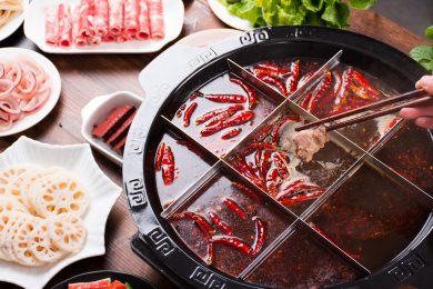 吃火锅九宫格火锅