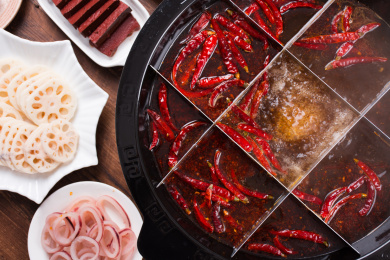 吃火锅九宫格火锅