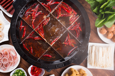 吃火锅九宫格火锅