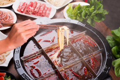 吃火锅九宫格火锅