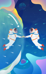   平行宇宙男女插画