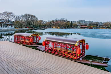 北京市什刹海公园古建园林建筑