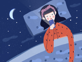 深夜看手机到黑眼圈