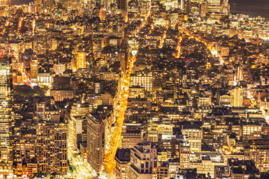 纽约曼哈顿夜景