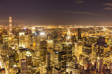 纽约曼哈顿夜景