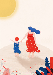 母女拉手海报