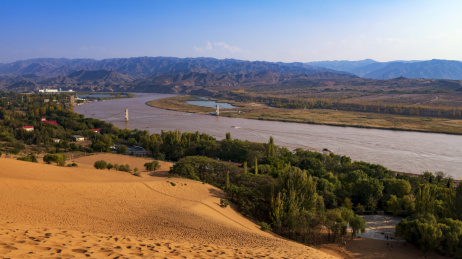 宁夏中卫沙坡头风光