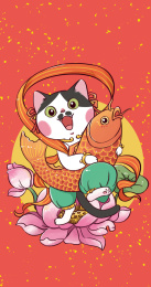 创意新春猫咪图1